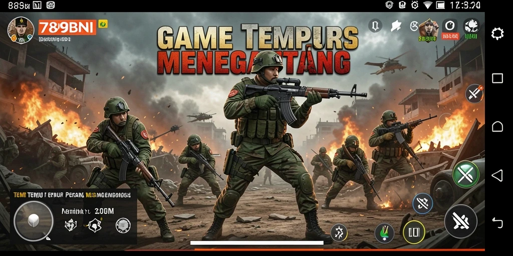 Screenshot dari gameplay 789BNI yang menampilkan aksi pertempuran intens.