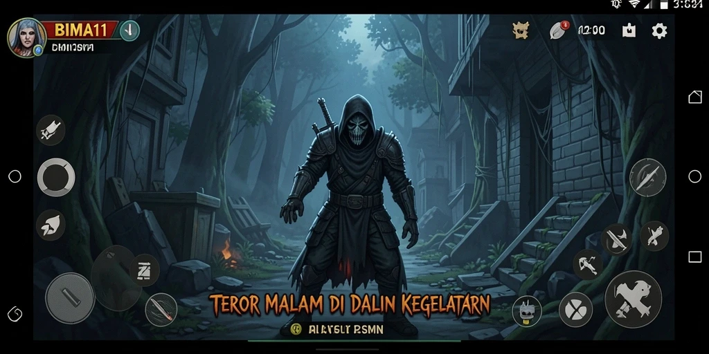 Tampilan gameplay BIMA11 yang menegangkan dan menyeramkan.