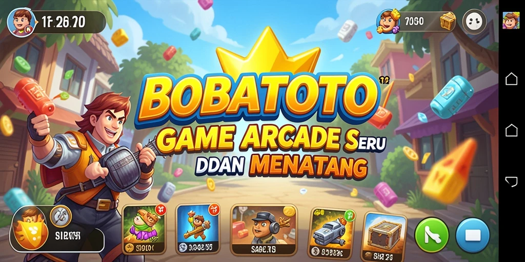 Tampilan gameplay seru dalam game Arcade BOBATOTO.