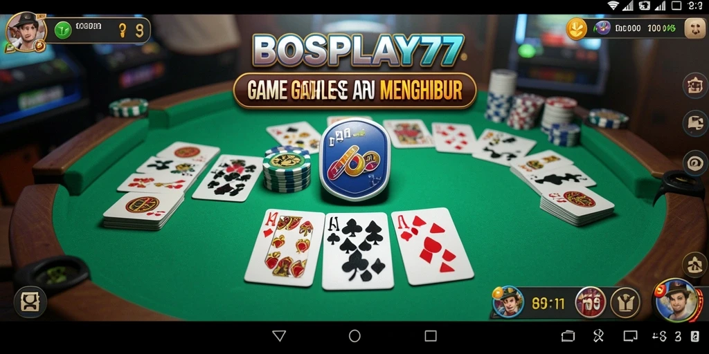 Screenshot gameplay Gaple yang seru dan menantang di BOSPLAY77.
