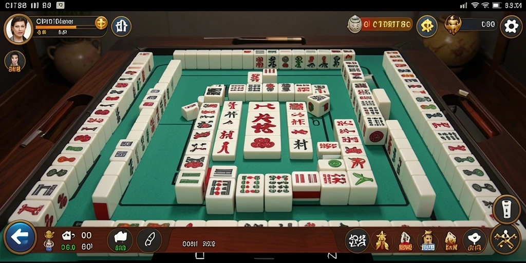 Screenshot gameplay menunjukkan strategi dan keseruan bermain Mahjong.