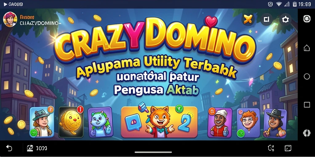 Tampilan screenshot dari <strong>CRAZYDOMINO</strong> menunjukkan antarmuka pengguna yang menarik dan navigasi yang mudah.