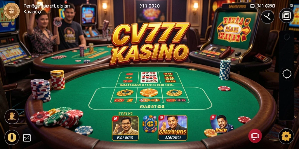 Tampilan menarik dari gameplay kasino di CV777.