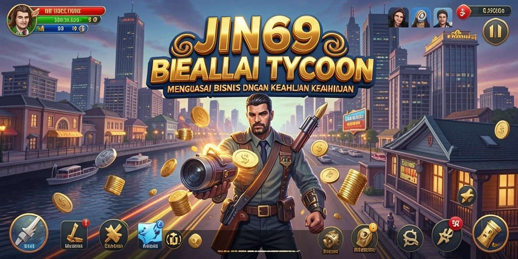 Screenshot utama JIN69 menunjukkan pengalaman bermain game Tycoon yang mendalam.