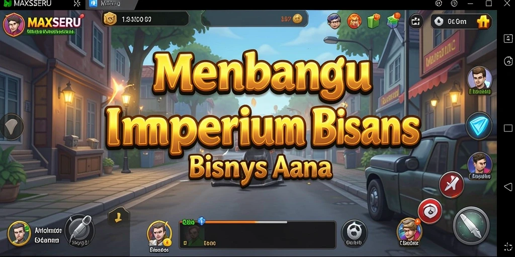 Gameplay MAXSERU yang seru dan mendebarkan dalam membangun bisnis.