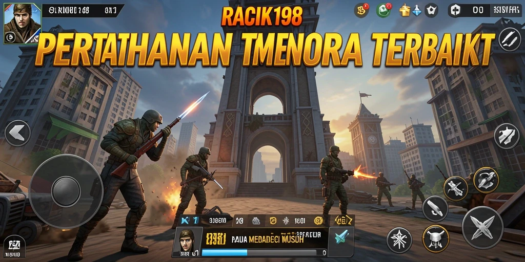 Screenshot gameplay Tower Defense RACIK198 yang seru dan menantang.