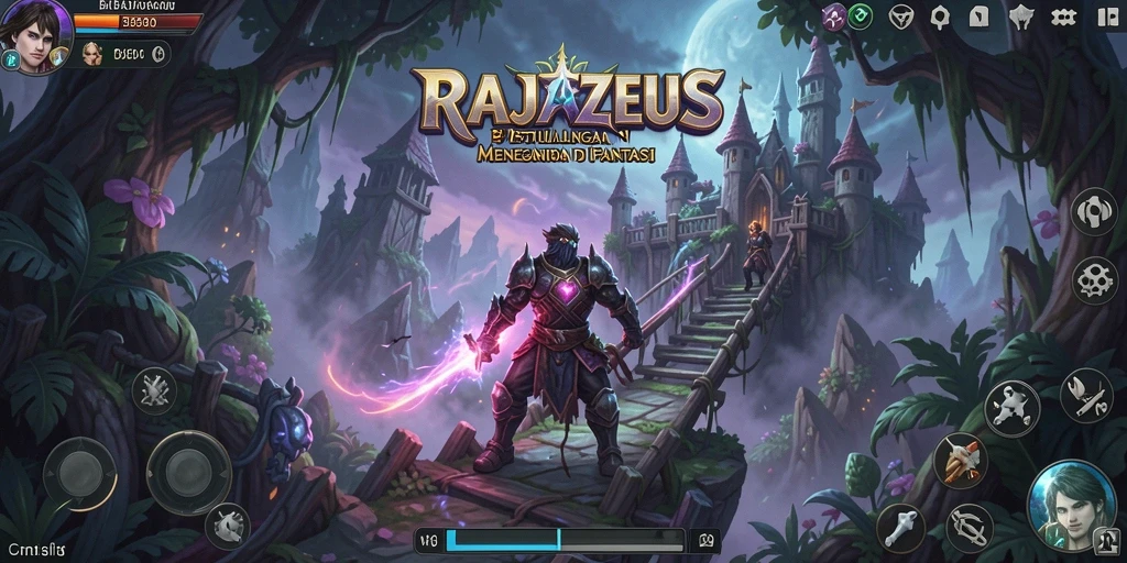 Tampilan menarik dari gameplay RAJAZEUS di dunia petualangan.