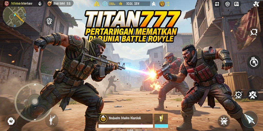 Tampilan gameplay seru dalam pertarungan Battle Royale di TITAN777.